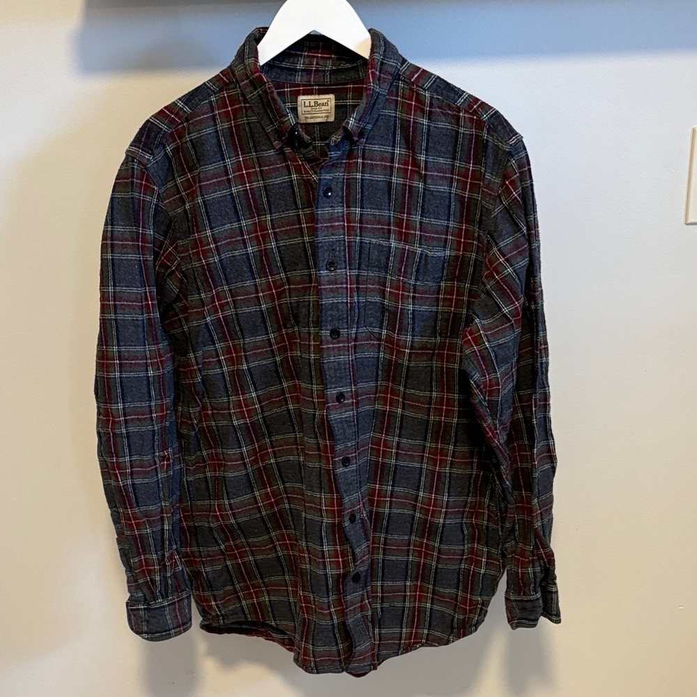 L.L. Bean Men's Casual Plaid Shirt.